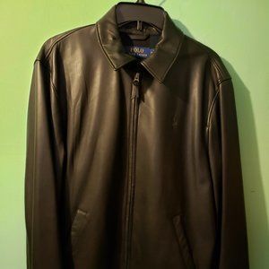Polo Ralph Lauren Medium Black Lambskin Leather Jacket